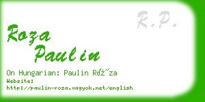 roza paulin business card